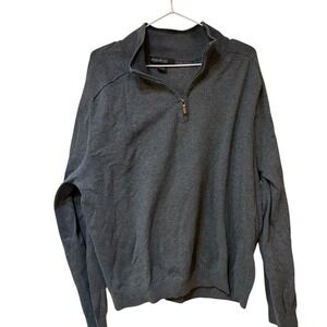 Eddie Bauer Gray 1/4 Zip Pullover | Supima Cotton Knit/‎ Menswear/ Business